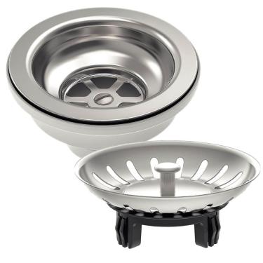 Imagem de Válvula Tramontina Econômica 4 1/2" Sem Escape Em Aço Inox Polido E Polipropileno Para Pias E Cubas