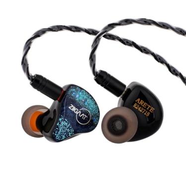 Imagem de Linsoul ZiiGaat x Fresh Reviews Arete in Ear Monitor, fone de ouvido híbrido 1DD+4BA IEM, fones de ouvido para jogos com fio, sintonização de monitor de estúdio, com cabo IEM destacável para músicos