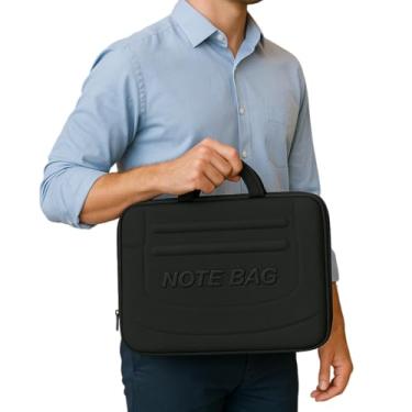 Imagem de Capa de Notebook 14 Polegadas Preto Com Bolso Interno Resistente à Água
