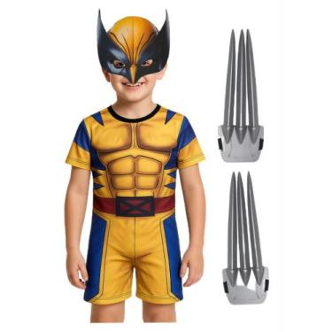 Imagem de Fantasia Infantil Wolverine Com Máscara e Garra 3D Envio Imediato ! - 