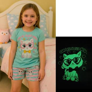 Imagem de Pijama Infantil Menina Verão Brilha No Escuro - Kappes, 4