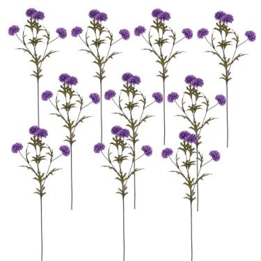 Imagem de 10 peças, 68,5 cm, artificial, 4 cabeças, bola de 4 cabeças, crisântemos, para decoração de casa e casamento, decoração de outono, buquês de flores, buquês de flores para outono, dia das bruxas