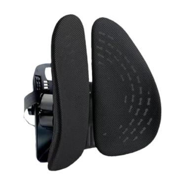 Imagem de FashionCha Almofada de Apoio Lombar para Cadeira, Almofada de Apoio para As Costas com Airbag, Confortável, Ergonômica, de Malha, para Carro, Preto