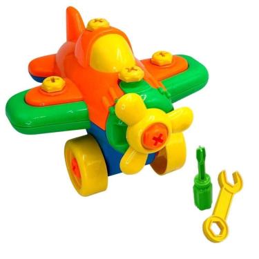 Imagem de Avião De Brinquedo Com Ferramentas Monta E Desmonta Colorido