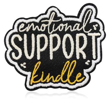 Imagem de Patch bordado Kindle de suporte emocional de 7,6 cm, adesivos para amantes de livros para mochila, chapéu, jaqueta, passar a ferro - aplique costurado, patch de PVC personalizado, acessórios de