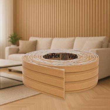 Imagem de Painel Ripado Laminado Autocolante Bege Carvalho 10 metros - Viniflex