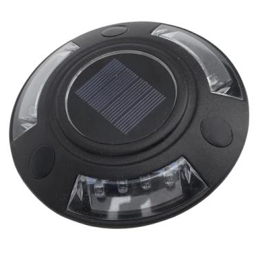 Imagem de TOPINCN Luz da Entrada de Automóveis Solar de Liga de Alumínio, Lanterna Indicadora de Pavimento, Lâmpada de Marcador de Rua, Lâmpada de Pista de Estrada LED Com Energia Solar Com Capa (Luz amarela)