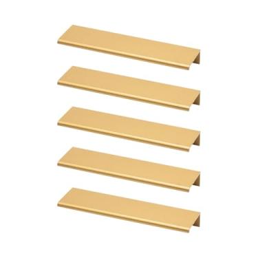 Imagem de Puxador Tito Slim Para Cômoda Gaveteiro Aparador Closet 96mm (2, Ouro)