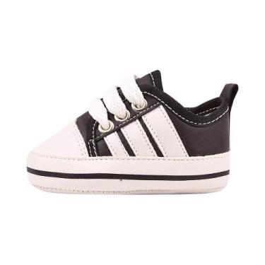 Imagem de Tênis Bebê até 1 ano Preto Para Menino E Menina Confortável - Bebê Man