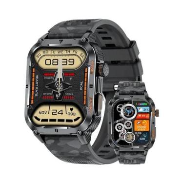 Imagem de Relógio Inteligente Militar Masculino Resistente LIGE Com Chamada Blue