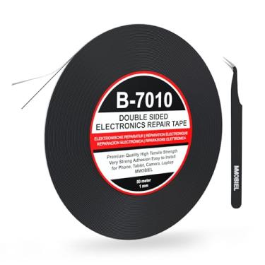 Imagem de Fita adesiva MMobiel dupla face forte 50 m rolo longo (preto) para reparo de tablet de smartphone, Preto, 1 mm