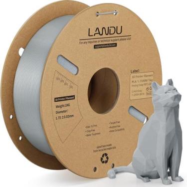 Imagem de Filamento para impressora 3D LANDU PLA 1,75 mm 1 kg cinza