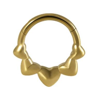 Imagem de Niaspi Anel delicado de coração, nariz, septo, para mulheres, coração, amor, joias, septo, narina, argola, nariz, cartilagem, piercing, joia corporal, 16g, Titânio, Sem Pedra Preciosa