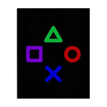 Imagem de Stupell Industries Arte de parede em tela com formas de botão de jogo, design de Kim Allen, 50 x 40 cm