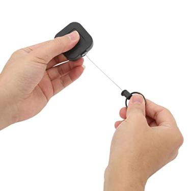 Imagem de Domary Chaveiro Retrátil de Plástico Forte e Fio de Aço Inoxidável 2 Peças, Antirroubo, Resistente Ao Desgaste, Resistente à Sujeira, Tamanho Pequeno, Chaveiro Leve, Adequado para