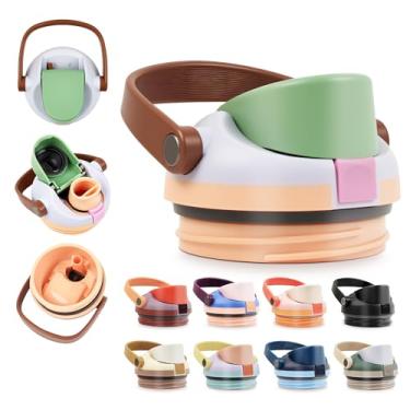 Imagem de BydGxy Tampa de substituição para garrafa de água Owala FreeSip Sway de 850 g - livre de BPA, vedação segura, trava à prova de vazamento, alça de transporte isolada - compatível com garrafas e canudos