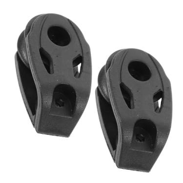 Imagem de Anneome 2 peças de rolamento giratório de bloco de polia de corda de nylon para veleiros, caiaques e canoas, ângulo de fricção baixo, sistema de elevação e tração de alta eficiência