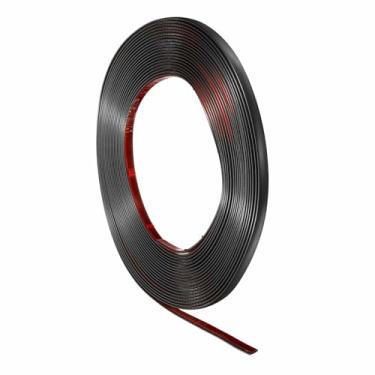 Imagem de HARFINGTON Acabamento de parede de 10 m x 0,8 cm, moldura de acabamento em PVC flexível, autoadesiva, faça você mesmo, tira de destaque para parede, teto, piso, armário, azulejo, borda, bordas