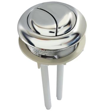 Imagem de Hordion Botão de pressão de tanque de vaso sanitário de 48 mm/1,86 polegadas, botão de descarga duplo botão ajustável para tanque de água do vaso sanitário