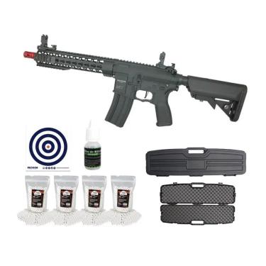 Imagem de Rifle Airsoft Ar15 Neptune 10 Short Et Keymod Rossi+itens