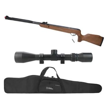 Imagem de Carabina Pressão Naja 2.0 Wood 4,5 Gas Ram+luneta 4x32+ Capa