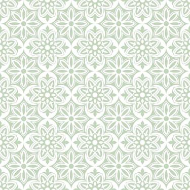 Imagem de EPPKILY Papel de parede floral verde descasque e cole Backsplash papel de parede padrão oriental verde geométrico autoadesivo removível azulejos de parede à prova d'água para paredes pisos de banheiro