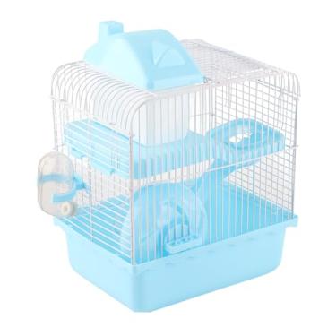 Imagem de Generic Gaiola de 2 Camadas para de Hamster Com ótimo Espaço para Exercícios, Gaiola de Hamster de 1,2 Camadas Fácil de Limpar, Pequena Ventilada para Animais de Estimação para Ursos Dourados, Casa