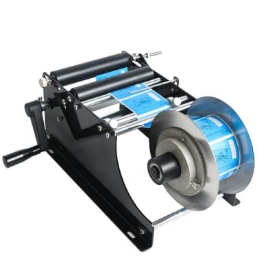 Imagem de DTEYSD Rodada manual, etiquetadora com tamanho ajustável, 15-30 peças/min, fácil de operar, economia de energia, para diâmetro 15-120 mm