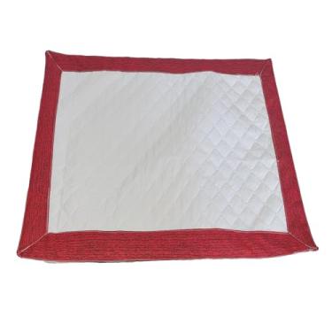 Imagem de Tapete Higienico para Cachorros Pet Lavável e Reutilizável 100x70cm - Microfibra Matelada Impermeável - Vermelho