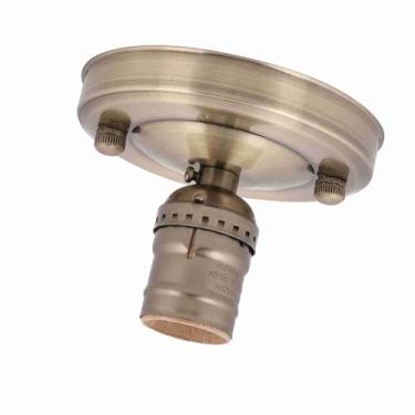 Imagem de Generic Suporte de Base de Luz de Parede/teto Industrial Vintage para Lâmpada E26/E27 - Soquete de Parafuso de Lâmpada Pendente DIY Durável para Decoração de Casa - Restaurante, Sala de Estudo, café