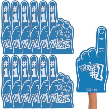 Imagem de Fun Express Mãos de espuma Blue School Spirit - 12 peças