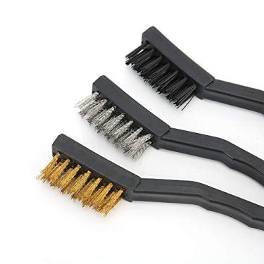 Imagem de Cryfokt Conjunto de Escova de Limpeza para Impressora 3D Remove Com Eficiência Poeira e Ferrugem para Cama Quente de Bico, Aplicável a Todas As Impressoras, Aço, Latão, Material de Nylon