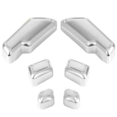 Imagem de 1 conjunto de capa de botão de ajuste de assento interno cromado para Mercedes-Benz W204 W205 W212 W218 X204 X166 C E GLK GL ML Classe GL450 (6 peças)