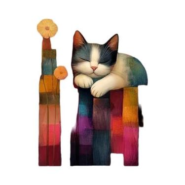 Imagem de Kit De Pintura Em Diamante De Animais Abstratos, Murais De Gato, DIY, 