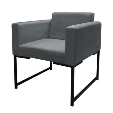 Imagem de Poltrona Decorativa Ferro Estilo Industrial Lazio - Gonçalves Decor, S