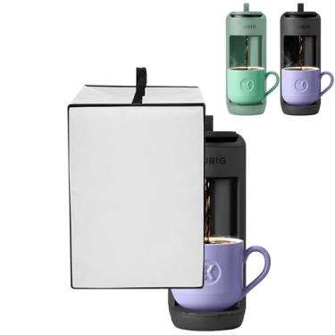 Imagem de Capa antipoeira para cafeteira Keurig K-Mini Mate de dose única cápsula de café protetora pesada compatível com cafeteira Keurig K-Mini Mate de dose única K-Cup Pod (cinza)
