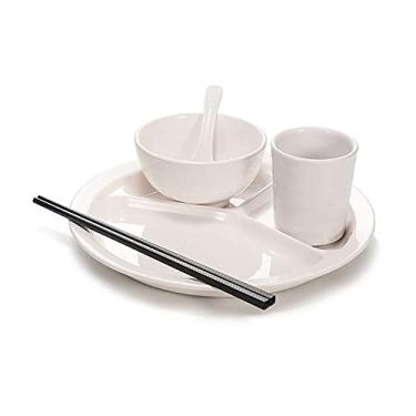 Imagem de Prato de jantar particionado multiuso, cantina familiar, restaurante, unidade de fábrica, aplicável (cor: G) (N)