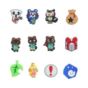 Imagem de Conjunto De Charms De PVC Para Calçados Kids Animal Crossing 12 Peças 