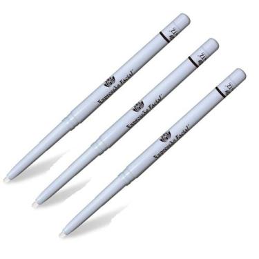 Imagem de Kit 3 Lápis Retrátil para Olhos Branco Expressão Facial