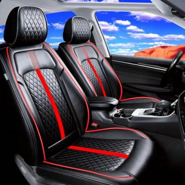 Imagem de FiveFox Capas de assento de carro Crosstrek para Subaru Crosstrek 2016-2025 com cobertura total, compatível com airbag, protetor de almofada de assento à prova d'água e para todos os climas, conjunto