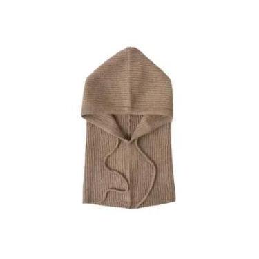 Imagem de Gorro De Inverno Feminino Em Lã De Cashmere, Balaclava Macia E Quente,