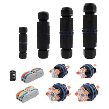 Imagem de ROUPWKWO Conector de cabo impermeável IP68 Conexão rápida KVSF-15 2 em 2 saídas 2/3/4/5 pinos conector de fio adaptador de terminal elétrico (KVF2505-4P)