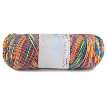 Imagem de Fio variegado para tricô, fácil de criar lindos padrões para chapéus, cachecóis e suéteres, fio grosso para artesanato (colorido)