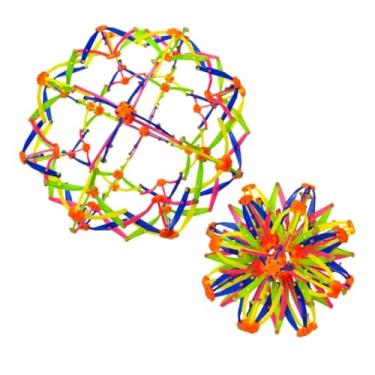 Imagem de Bola Sensorial Expansiva Colorida – Brinquedo Interativo Dobrável e Extensível – Bola Tátil Antiestresse Infantil
