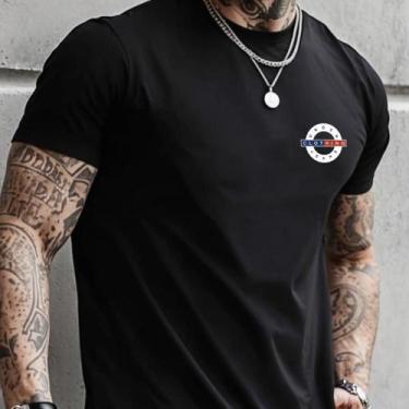 Imagem de Camiseta Masculina Casual Estampada Algodão Conforto Paris - Breffer, 