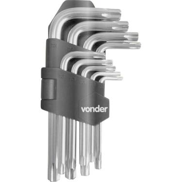 Imagem de Jogo De Chaves Pentalobular Ts10 A Ts50 Com 9 Peças Vonder