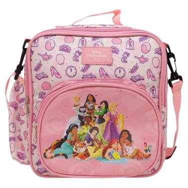 Imagem de Zonacriativa - Mochila Lancheira Princesas Disney | Compartimento principal térmico, alça transversal removível e bolso para garrafa | Lanches frescos
