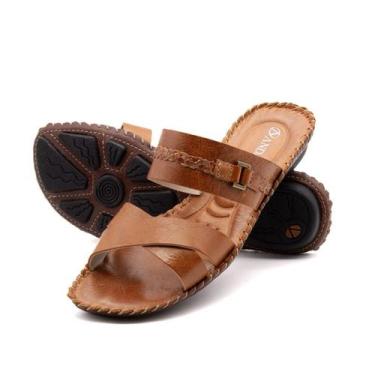 Imagem de Sandália Rasteira Jade em Couro Alure Cobre - 12405AC - Andacco, Marro