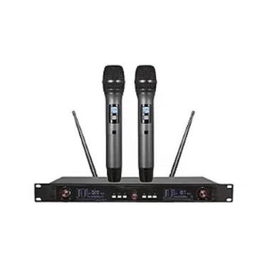 Imagem de Microfone Profissional Sem Fio com Receptor - 2 Unidades - Tomate MT-2