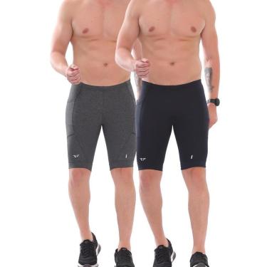 Imagem de Kit 2 Bermudas De Compressão ElementFit com Bolso sem Costura Anti Assadura Masculina-Masculino